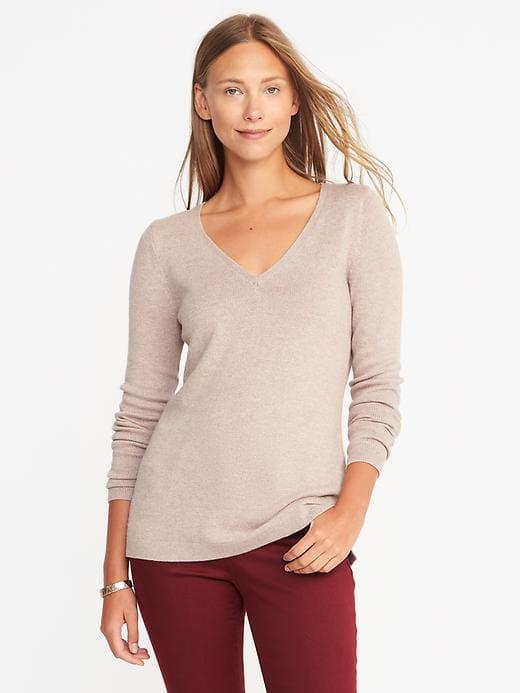 Old Navy Classic V Neck Sweater For Women - Mauvey Star