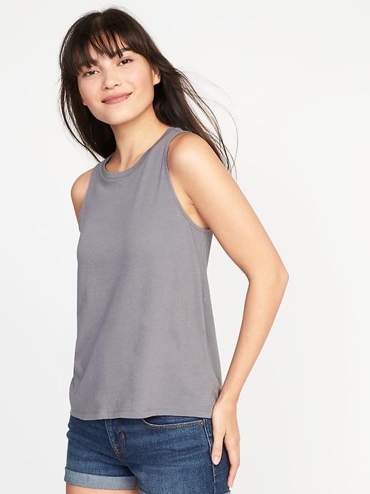 Old Navy Womens High-neck Swing Tank For Women Blank Slate Size S