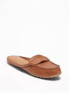 Old Navy Womens Faux-leather Driving Moccasins For Women Cognac Brown Size 8
