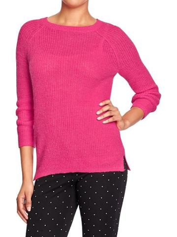 Old Navy Womens Shaker Stitch Sweaters - In The Pink