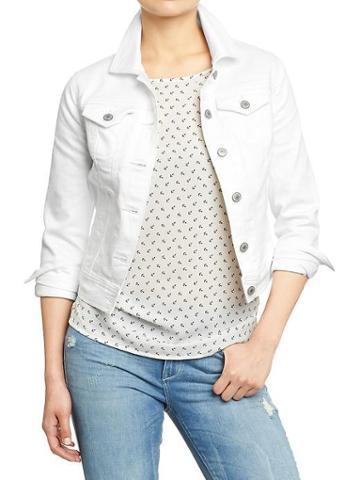Old Navy Old Navy Womens White Denim Jackets - Bright White