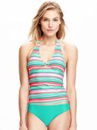 Old Navy Womens Halter Tankini Tops Size L - Multi Stripe