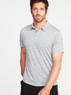 Old Navy Mens Go-dry Performance Polo For Men Heather Light Gray Size Xxl