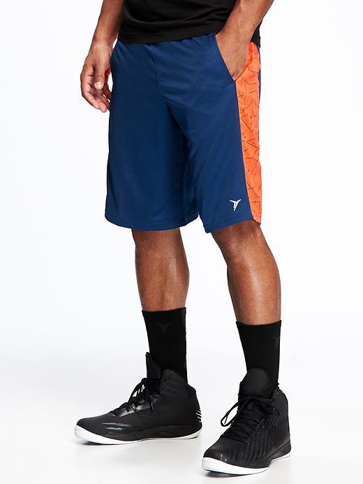 Old Navy Go Dry Printed Basketball Shorts For Men 12 - Blue It Off Hot
