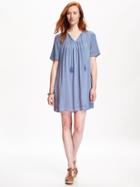 Old Navy Tassle Boho Swing Dress For Women - Indigo