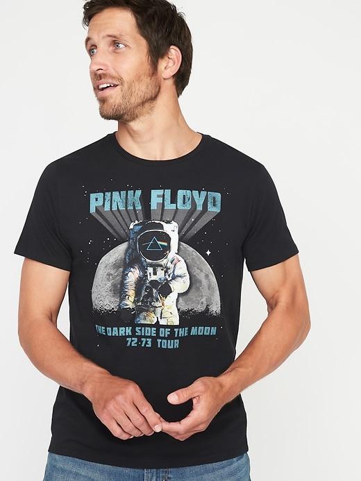 Old Navy Mens Pink Floyd The Dark Side Of The Moon ';72-';73 Tour Tee For Men Black Size Xxl