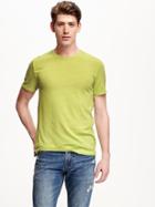 Old Navy Textured Crew Neck Tee For Men - Plantain