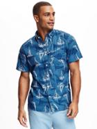 Old Navy Slim Fit Patterned Shirt For Men - First Place