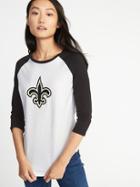 Old Navy Womens Nfl Team Raglan Tee For Women Saints Size Xxl