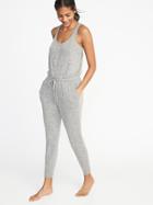 Old Navy Womens Relaxed Plush-knit Sleep Jumpsuit For Women Gray Size Xs