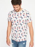 Old Navy Mens Soft-washed Printed Perfect Tee For Men Palm Trees Size Xxl