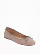 Old Navy Sueded Classic Ballet Flats For Women - New Taupe