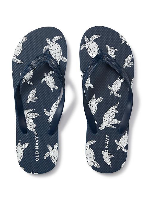 Old Navy Patterned Flip Flops For Men - Turtles