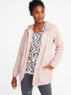 Old Navy Womens Go-h2o Water-resistant Hooded Anorak For Women Apple Blossom Size S