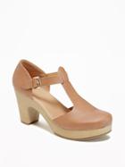 Old Navy T Strap Clogs For Women - Cognac Brown