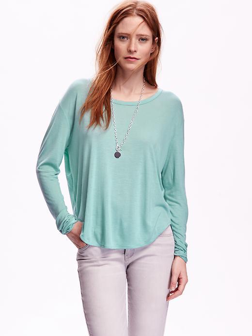 Old Navy Long Sleeve Drop Shoulder Tee - Robins Egg Blue