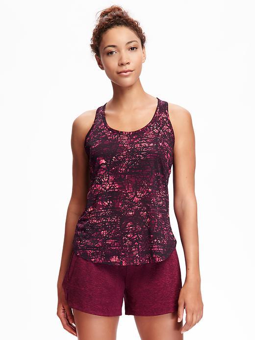 Old Navy Go Dry Performance Racerback Elastic Tank For Women - Twig