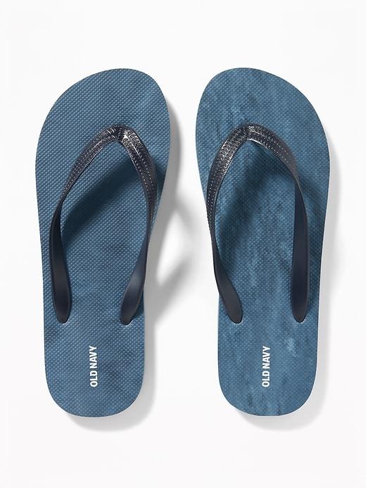 Old Navy Mens Textured Flip-flops For Men Dark Blue Heather Size 12/13