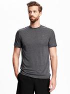 Old Navy Mens Go-dry Performance Crew-neck Tee For Men Black Size S