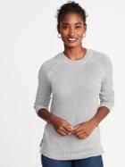 Old Navy Womens Textured Crew-neck Sweater For Women Gray Size S