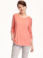 Old Navy Boyfriend Drapey Tee For Women - Coral Blush Fa16