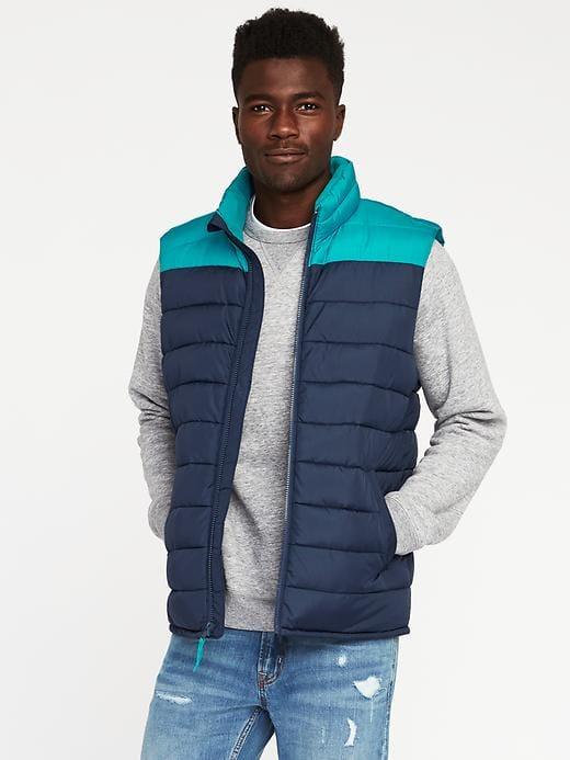 Old Navy Color Blocked Frost Free Vest For Men - Ink Blue
