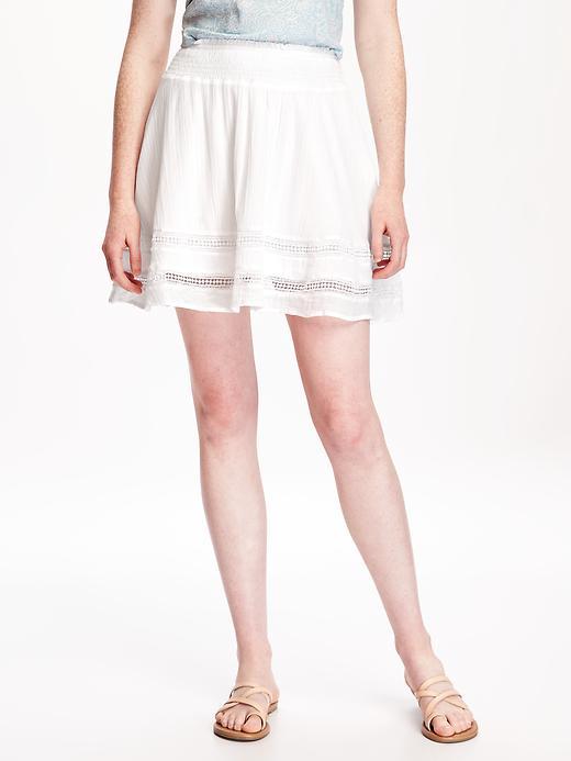 Old Navy Soft Crochet Hem Skirt For Womens - Cream