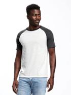 Old Navy Raglan Sleeve Baseball Tee For Men - Dark Gray