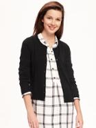 Old Navy Button Front Crew Neck Cardi For Women - Blackjack