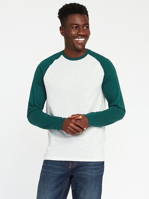 Old Navy Soft Washed Raglan Sleeve Tee For Men - Antique White Heather