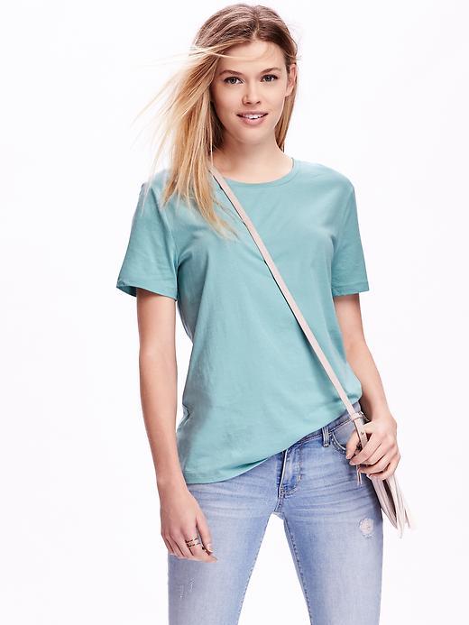Old Navy Relaxed Crew Neck Tee For Women - Robins Egg Blue