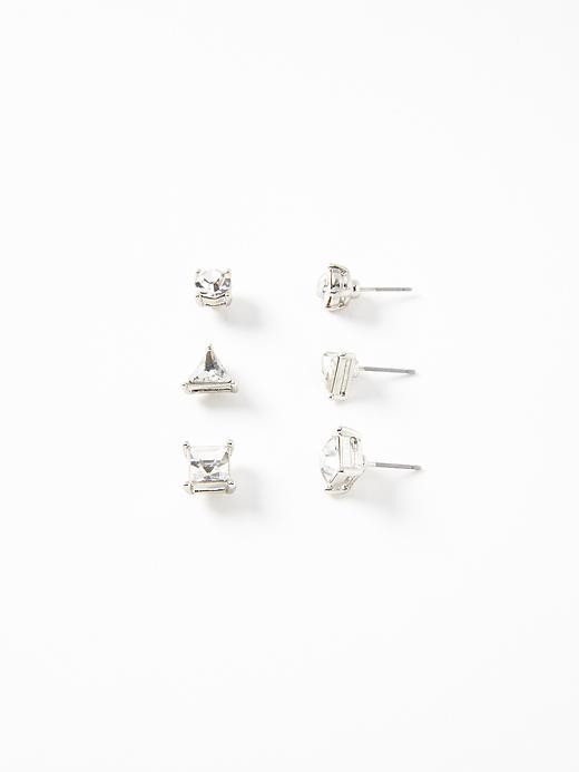 Old Navy Multi Shape Stud Earring 3 Pack For Women - Silver