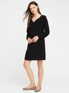 Old Navy Womens Smocked-yoke V-neck Shift Dress For Women Blackjack Size S