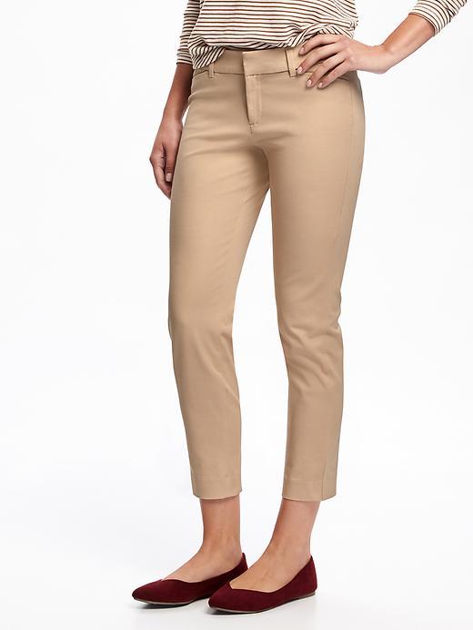 Old Navy Pixie Mid Rise Ankle Pants For Women - Rolled Oats