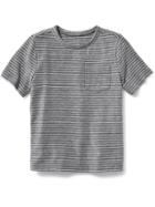 Old Navy Slub Knit Pocket Tee - Gray Stripe