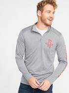 Old Navy Mens Nba Team-graphic 1/4-zip Pullover For Men Houston Rockets Size Xxl