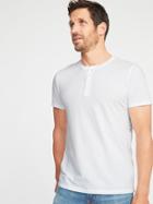 Old Navy Mens Soft-washed Jersey Henley For Men Cream Size M