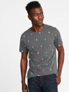 Old Navy Mens Soft-washed Printed Crew-neck Tee For Men Palm Tree Size Xxl