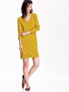 Old Navy Womens V Neck Sweater Dress Size M Tall - Pressed Olive
