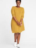 Old Navy Womens Plush-knit Plus-size Swing Dress Golden Opportunity Size 2x