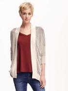 Old Navy Open Knit Cocoon Cardi For Women - Taupe