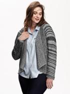 Old Navy Womens Plus Open Front Cocoon Cardigan - Black