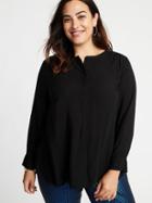 Old Navy Womens No-peek Plus-size Pullover Tunic Black Size 1x