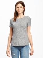 Old Navy Womens Everywear Crew-neck Tee For Women Heather Gray Size Xs