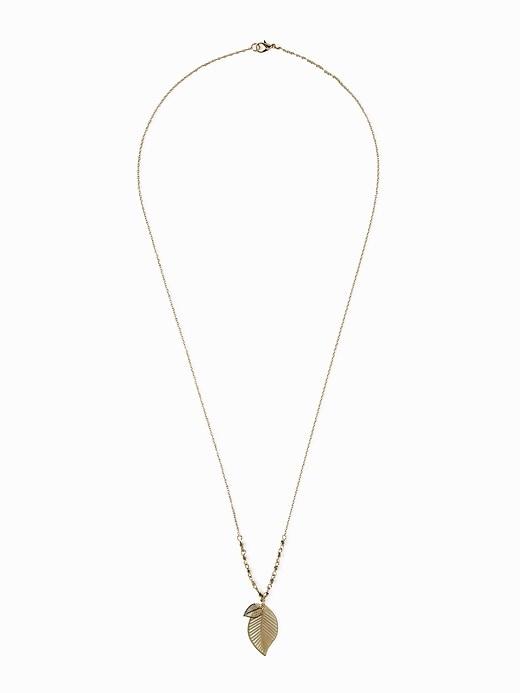 Old Navy Womens Leaf Pendant Necklace For Women Gold Size One Size