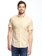 Old Navy Slim Fit Built In Flex Summer Weight Oxford Shirt For Men - You Are Butter Off
