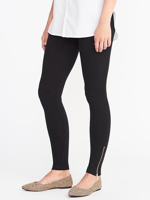 Old Navy Womens Side-zip Leggings For Women Blackjack Size M