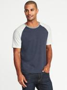Old Navy Mens Soft-washed Color-block Raglan Tee For Men In The Navy Size S