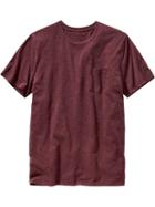 Old Navy Mens Crew Neck Pocket Tee Size Xxl Big - Burgundy Heather