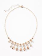 Old Navy Womens Crystal Statement Necklace For Women Peach Size One Size